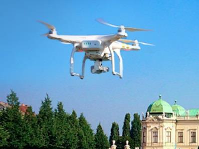 Drohne über dem Schloß Belvedere